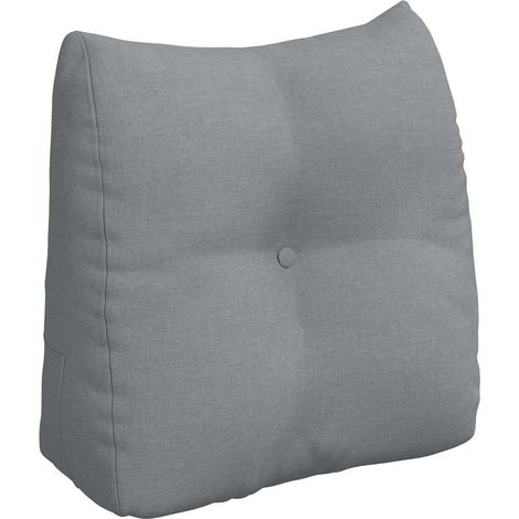 Coussin de Dos Gris clair 45 x 24 x 50 cm tissu (1/5)