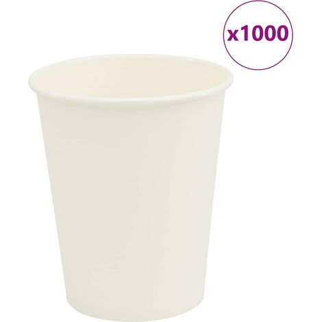 Pappbecher 1000 Stk. 8oz 200ml Weiß