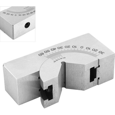 Bloc de fraisage en V à angle micro-réglable de précision 75x25x36 en acier inoxydable AP30 (1/5)