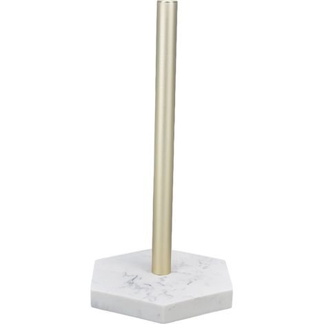 Porte-essuie-tout imitation marbre, sur pied, multifonctionnel, pour la cuisine, le bureau ou la salle de bain. (1/5)