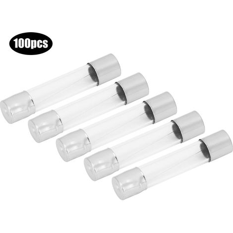 100 fusibles à action rapide, fusibles de sécurité en verre, fusibles électriques AC250V 6 x 30mm (4A) (1/5)