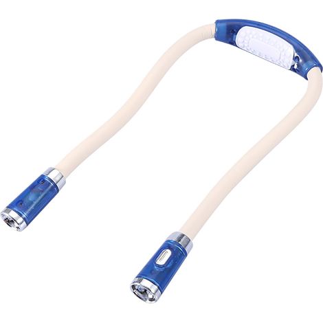Lampadaire LED Bleu à col flexible, liseuse suspendue mains libres, lampe ajustable pliable pour lecture nocturne (1/5)