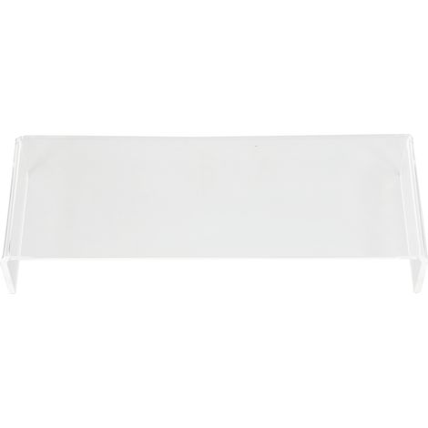 Support d'ordinateur transparent en acrylique, rehausseur de moniteur 50 lb, hauteur 3,5 pouces, améliore la posture assise, réduit la pression sur le cou et les yeux, gain de place, pour chambre et b (1/5)