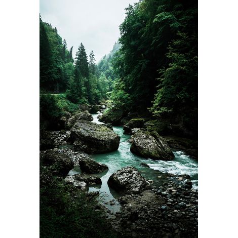 Tableau riviere en montagne Toile imprimée (1/5)