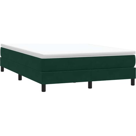 Sommier à lattes 160 x 210 cm en velours vert foncé, sans matelas - PANGIVO (1/5)