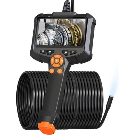 Caméra Endoscopique 20M, Endoscope Camera avec Écran IPS 4,3 Pouces, 1080P HD Camera Canalisation avec 8 lumières LED, Caméra d'inspection, IP67 étanche, Câble Semi-Rigide (1/5)