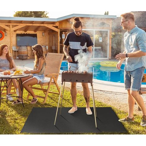 Tapis De Barbecue Technology - 122 X 152Cm - Résistant Au Feu - Tapis De Protection De Sol - Tapis De Protection De Sol - Tapis De Protection D'Extérieur Pour Barbecue À Gaz Au Charbon De Bois