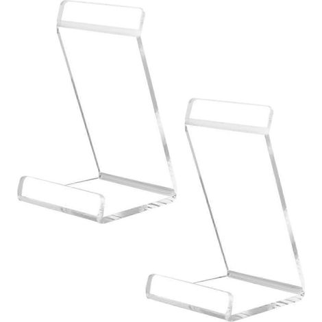Porte-disques en acrylique pour CD, rangement multifonctionnel et peu encombrant, présentoir transparent pour albums, disques, bandes dessinées, journaux et livres.-2pcs