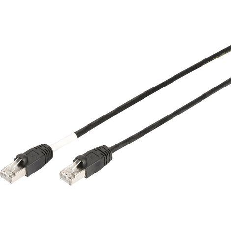 Digitus DK-1644-010/BL-OD RJ45 Patchkabel CAT 6 S/FTP 1.00 m Schwarz UV-Beständig, verdrillte Paare