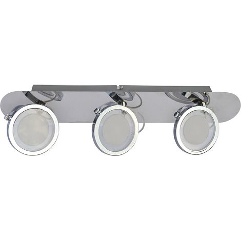 Plafonnier Italux Alessia LED 3L en chrome orientable