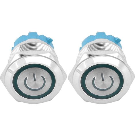 2 Interrupteurs, 4 Broches, 22mm, étanche, inox, rouge (1/5)