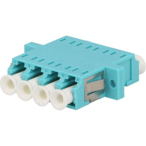 Connecteur en fibre optique quad multi mode - Turquoise