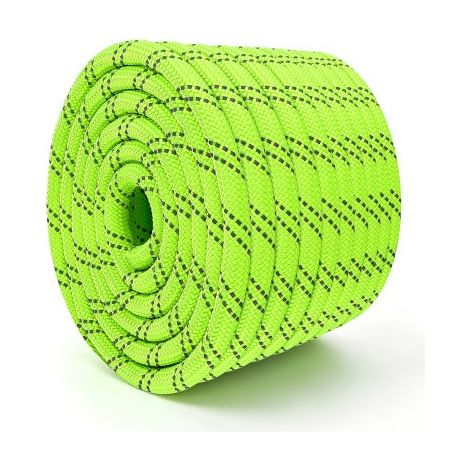 Corde Polyester Double Tresse 12,7 mm x 36 m,Corde Tressée 11 Brins,Résistance à la Rupture 1678 kg,pour Élagage,Travaux sur Arbres,Traction,Balançoire,Tirage,Levage et Extérieur,Verte (1/3)