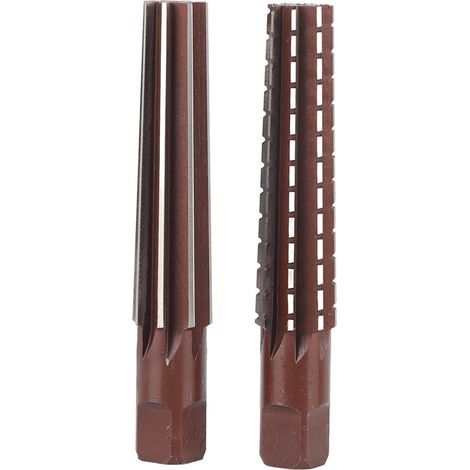 2PCS Alésoir conique Morse MT4 en acier haute teneur en carbone, queue droite pour finition précise (1/5)