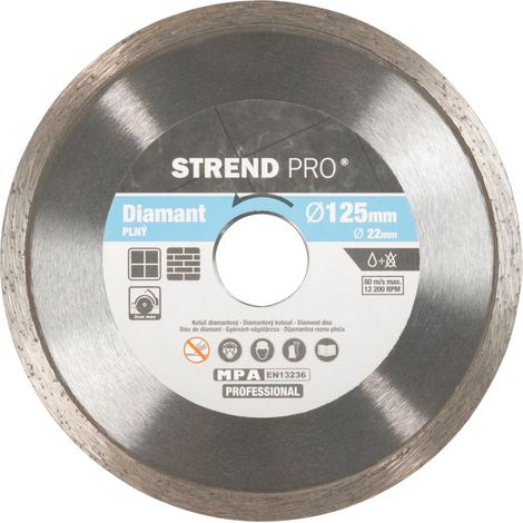 Scheibe Strend Pro 521B, 125 mm, Diamant, Voll