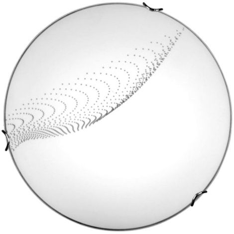 Applique ronde blanche moderne verre Kaja MATARO K-3723