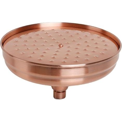 SABIR Pommeau de douche en cuivre, 20 cm (8 po) de diamètre, pommeau de douche fixe haute pression avec pommeau de douche à angle réglable Pommeau de douche de type pluie (1/5)