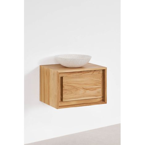 SKLUM Hängendes Badezimmermöbel-Set aus Teakholz Jabari                                   