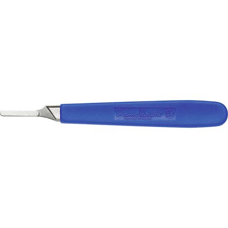 Skalpellgriff 140 mm Nickel, Kunststoff Blau 1 St.