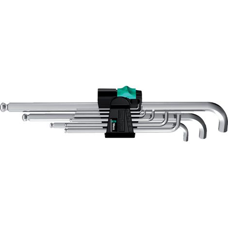 Wera 950 PKLS/9 SM SB Innen-Sechskant Winkelschraubendreher-Set 1.5 mm, 2 mm, 2.5 mm, 3 mm, 4 mm, 5