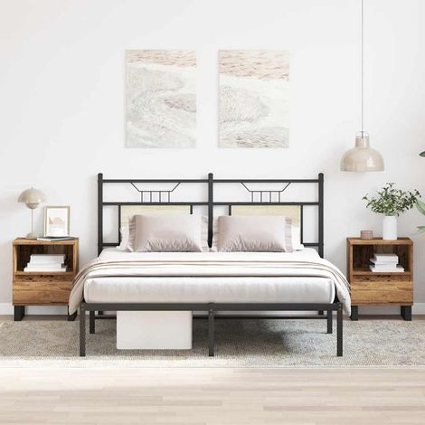 Nachttische 2 Stk. Altholz-Optik 40x35x50 cm Holzwerkstoff vidaXL (1/5)