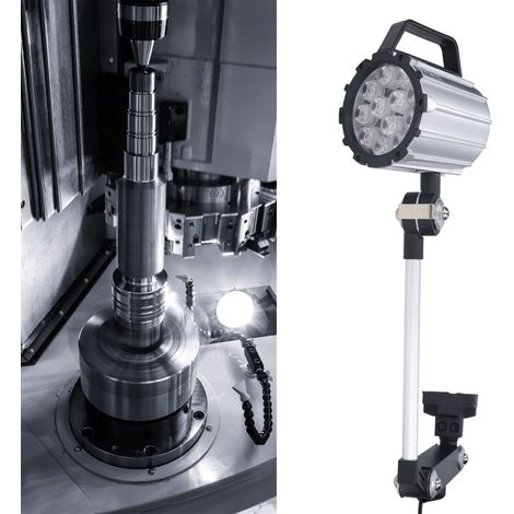 Lampe de travail LED étanche pour machine-outil CNC, pliable CNC, résistante à l'huile et à l'eau, 12W, 24V, lampe de table. (1/5)