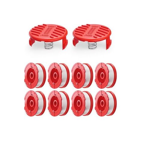 Rotes Nylonfaden-Set – Kompatibel mit CMZST065 und CMZST120SC – B8+2+2-Kopf mit roter Abdeckung – Für Benzin-Freischneider (1/5)