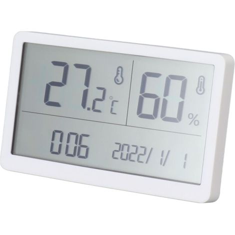 Hygromètre numérique intérieur, thermomètre de haute précision pour surveiller la température et l'humidité. Convient pour les chambres, chambre de bébé, et autres espaces intérieurs. (1/4)