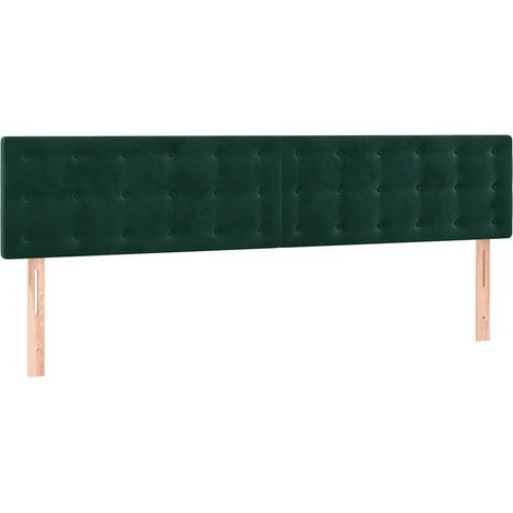 Maison Exclusive - Têtes de lit Vert foncé 180x5x78/88 cm Velours (1/5)