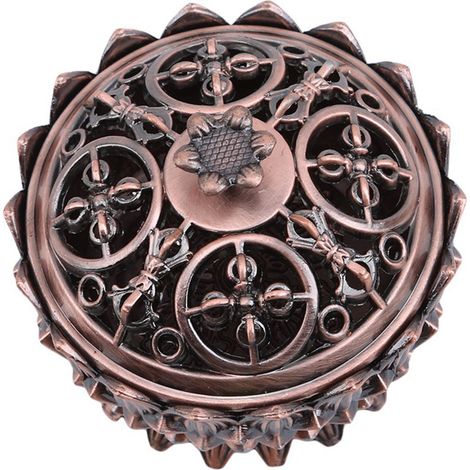 Brûleur d'encens Lotus en alliage de zinc, porte-encens conique, petit brûleur d'encens décoratif pour la maison, marron