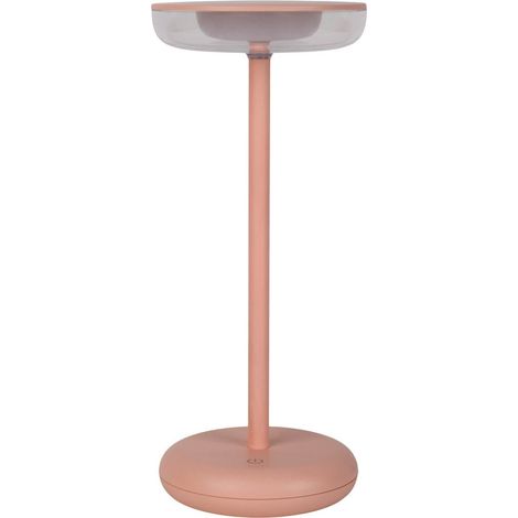 Lampe de table sans fil extérieur et intérieur métal plastique rose tactile dimmable 26 cm - PANGIVO (1/5)