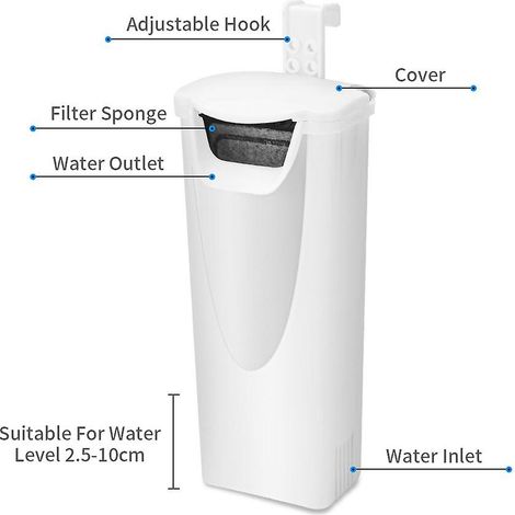 Filtre ultra silencieux 3W à double niveau d'eau pour aquarium, poissons et tortues, pour une purification optimale de l'eau (1/4)