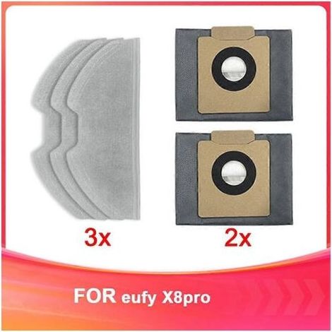Kit de remplacement pour sac à poussière et chiffon pour aspirateur robot Eufy X8pro (1/5)