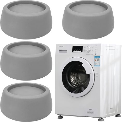 4 x Anti-Vibration Washing Machine Foot Mats, Anti-Vibration Mat for Washing Machines, Anti-Vibration Pads for Washing Machines, Dryers, Furniture, Anti-Vibration Pads (1/5)