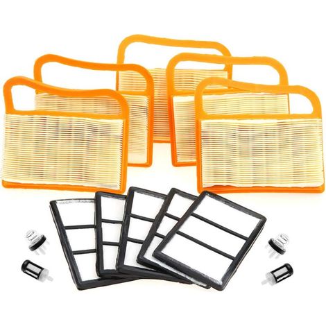 5-Piece Air Filter and Fuel Filter Primer Bulb for TS410 TS420 Chainsaw Replacement Long Service Life Air Filter Element Air Filter Kit Fit (1/5)