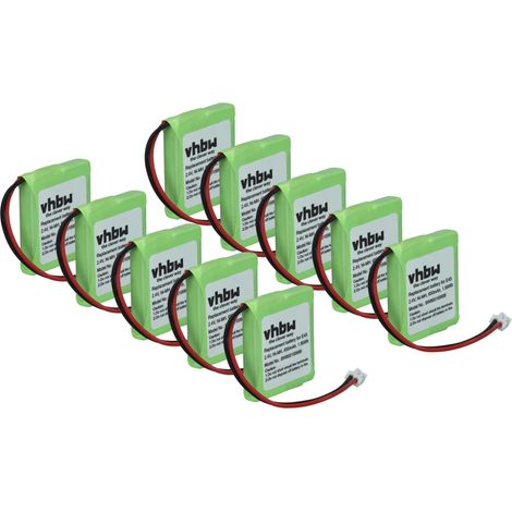 vhbw 10x Akku Ersatz für Siemens V30145-K1310-X382, S30852-D1751-X1 für schnurlos Festnetz Telefon (650 mAh, 2,4 V, NiMH) (1/5)