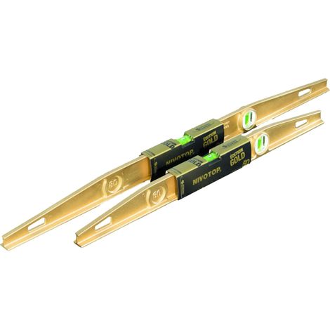 Taliaplast – Niveau à bulle trapézoïdal 80 cm en aluminium – Finition peinture époxy Gold – Précision 100% – 452214