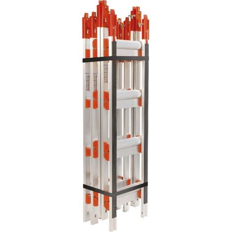 DUARIB - Échelle de toit aluminium 6,25M - entraxe 250mm - avec crochet de faitage - 6.25 m
