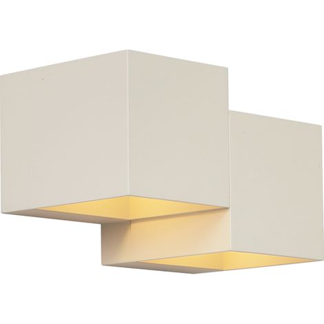 Moderne Wandleuchte Beige 2-flammig - Transfer Double