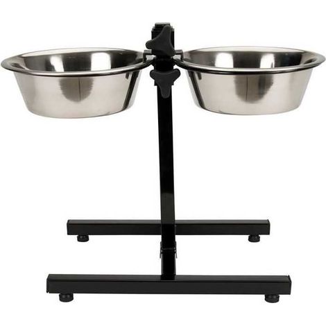 TYROL Support gamelle réglable en hauteur - 25 cm - 2,8 L - Pour chien