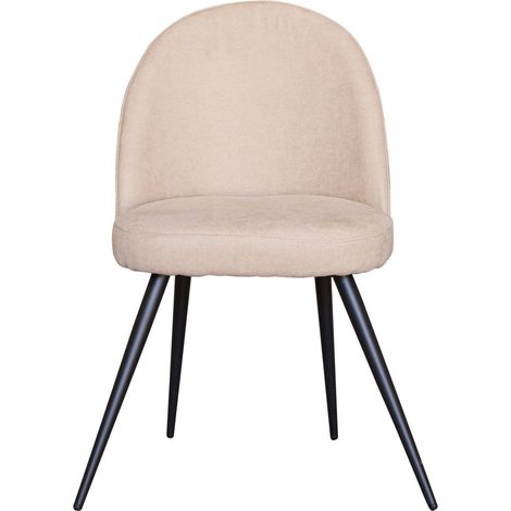 Juedo De Dos Sillas De Comedor Tapizada Beig (1/3)
