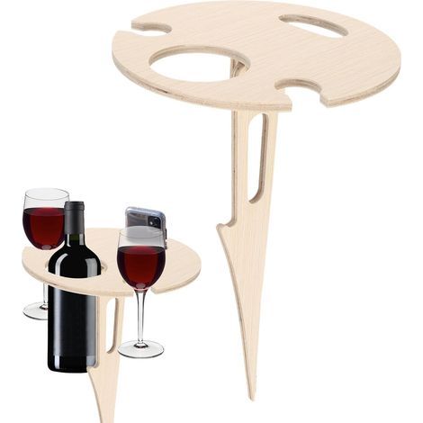Picknicktisch, Weintisch für draußen, tragbares Weinregal, ideal für Picknicks, Camping und Grillabende am Strand.