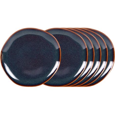 Table Passion - Assiette à dessert Symphony bleu 21 cm (lot de 6) (1/2)