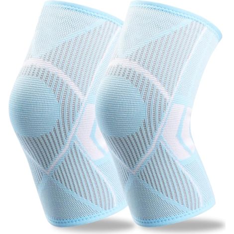 Juego de 2 rodilleras para hombre y mujer - Mangas de compresión para desgarros de menisco, dolor articular, lesiones del ligamento cruzado anterior (LCA), artritis, tendinitis, lesiones deportivas (1/5)