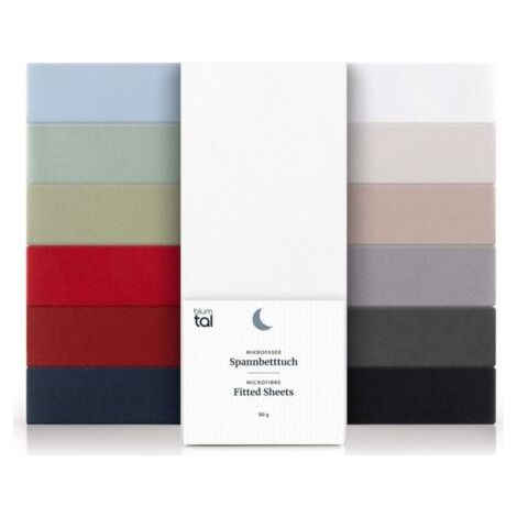 Ineasicer Lot de 1 Drap Housse 120x200 Bonnet 30 cm - Drap Housse 120 x 200 Microfibre De Haute Qualité - Doux, Résistant, Anti Plis - Certifié Oeko-Tex – Blanc (1/5)