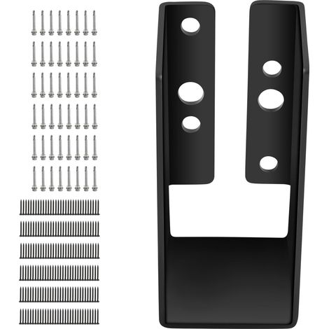 Support de poutre dissimulé 2"x4" pour extérieur, lot de 24 équerres de fixation invisibles, plaque en acier Q235 thermolaquée, montage facial caché 40x91 mm pour poutre et balançoire (1/5)