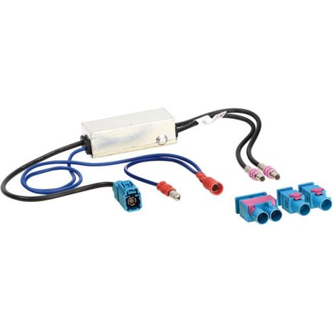 Kit Adaptateur antenne alimentation fantome 1XFakra F vers 2XFakra M 2XFakra M
