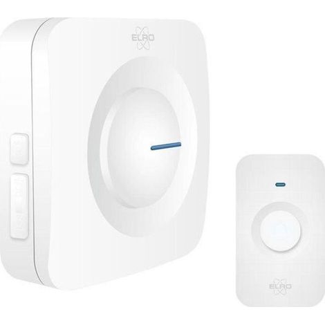 Sonnette de Porte sans Fil ELRO DB3000 - 64 Mélodies - 300m - Blanc