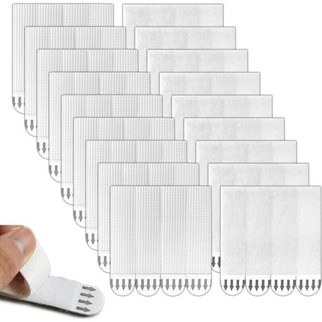 36 Paar (72 Streifen) Hochleistungs-Bilderrahmen-Aufhängestreifen, selbstklebende Fotorahmen-Aufhänger für die Wand, doppelseitige Montagestreifen, beschädigungsfreie abnehmbare Wandhalterung für (1/4)