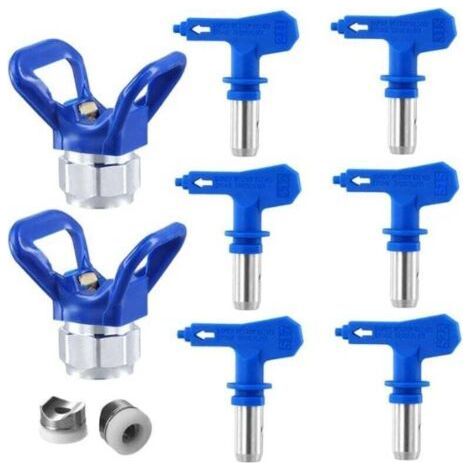 Airless Paint Spray Nozzles, Reversible Nozzle Set, 6 Sizes (211/315/417/517/515/523) for Residential and Construction (1/4)